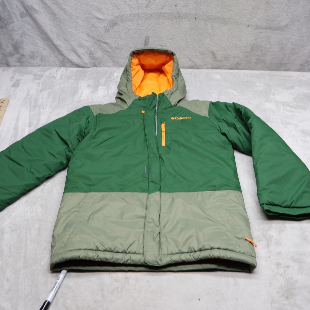 Columbia Jacket Boys Medium 10-12 Green Lightning Lift IV Insulated Light Puffer